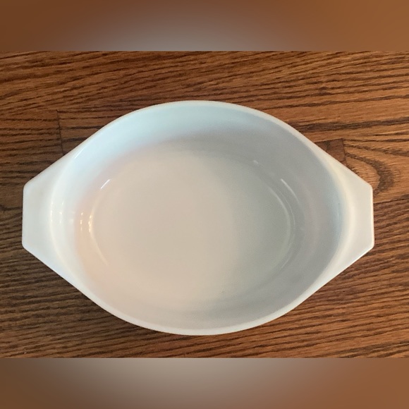 Vintage Pyrex Early American Oval Casserole Bowl Dish Gold Brown 043 1 1/2 Qt. - Picture 5 of 7